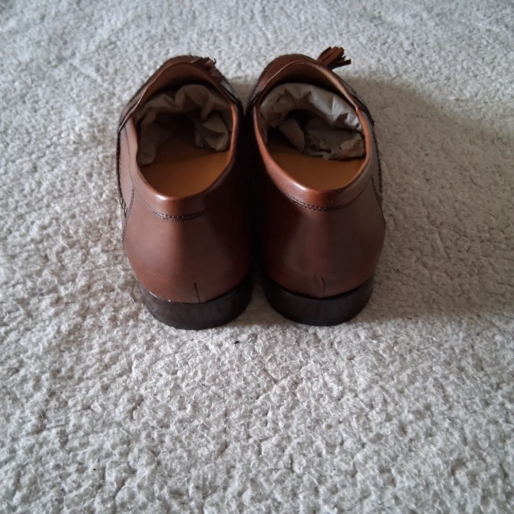 New Bruno Magli Men's Brown Novella Leather Loafers Made In Italy